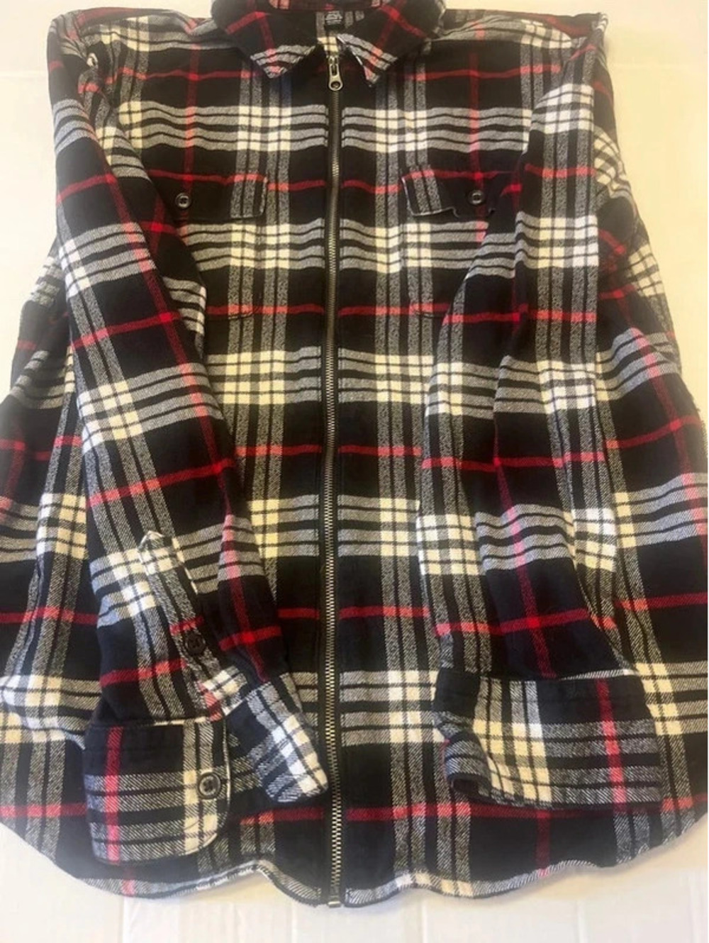 Two piece flannel set champs removable hood 2 long sleeve shirts - Picture 5 of 11